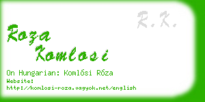 roza komlosi business card